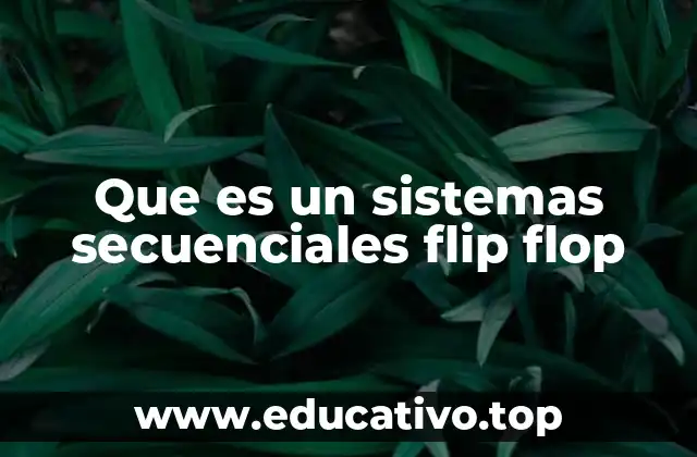 Que es un sistemas secuenciales flip flop