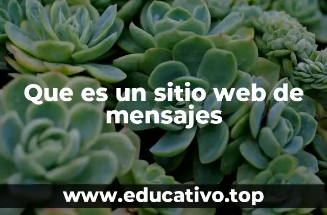 Que es un sitio web de mensajes