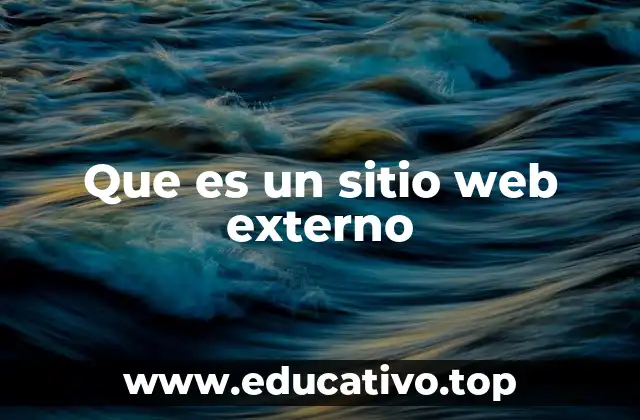 Que es un sitio web externo