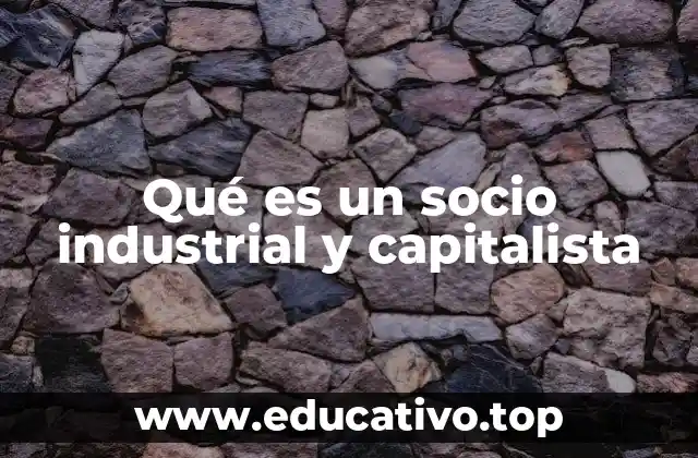 Qué es un socio industrial y capitalista