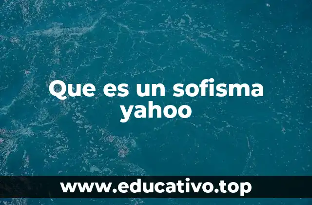 Que es un sofisma yahoo