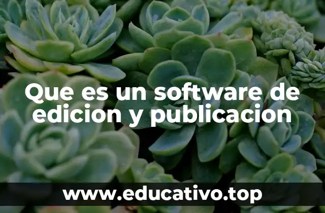 Que es un software de edicion y publicacion