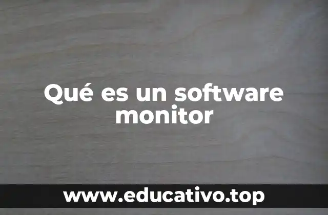 Qué es un software monitor