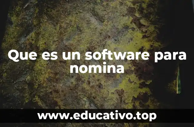 Que es un software para nomina