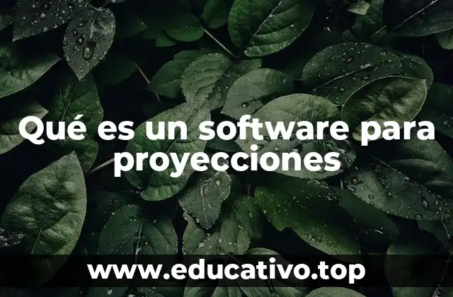 Qué es un software para proyecciones