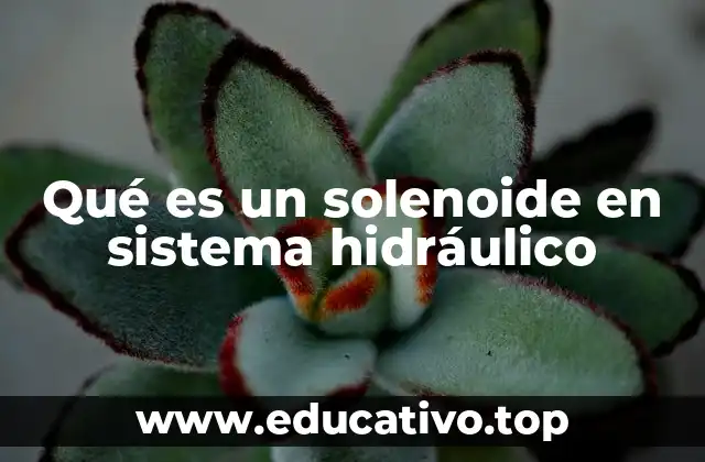 Qué es un solenoide en sistema hidráulico