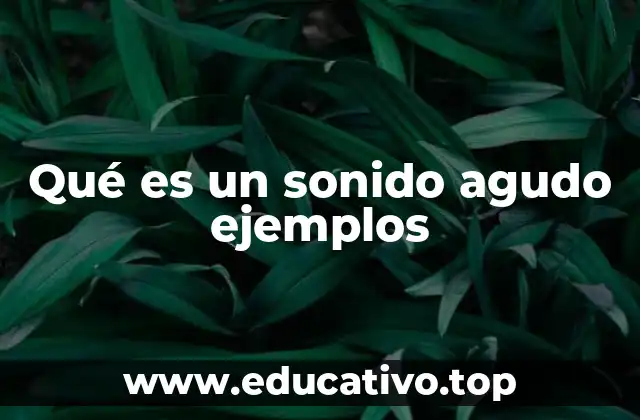 Qué es un sonido agudo ejemplos