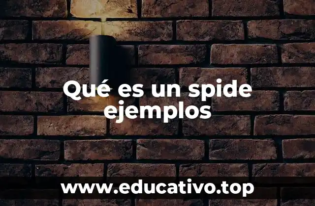 Qué es un spide ejemplos