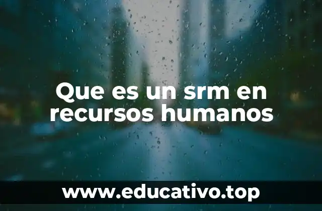 Que es un srm en recursos humanos