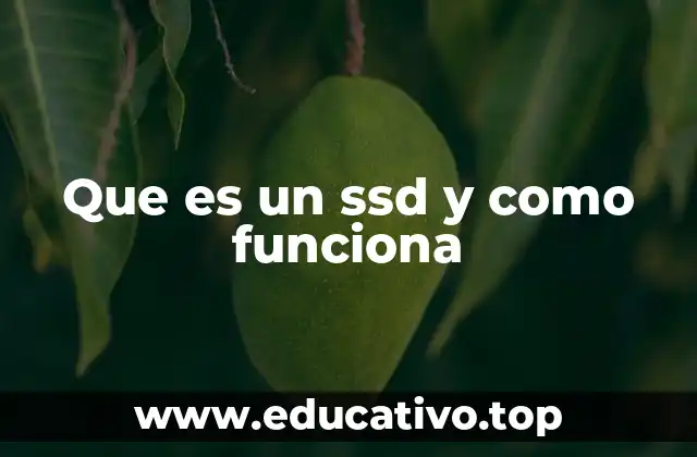 Que es un ssd y como funciona