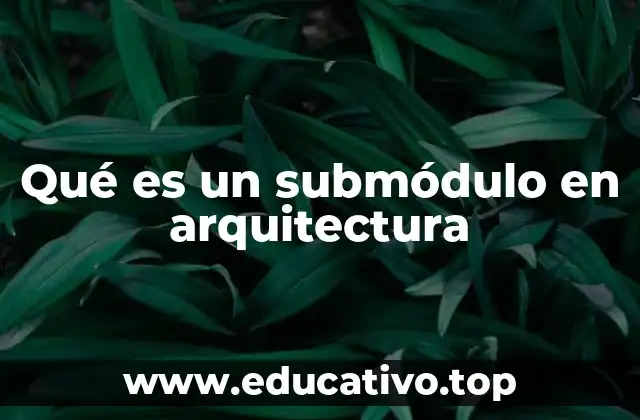 La importancia de los submódulos en el diseño modular
