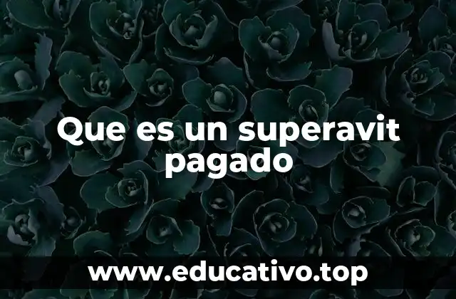 Que es un superavit pagado