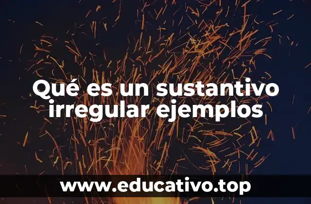 Qué es un sustantivo irregular ejemplos