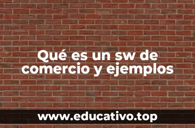 Qué es un sw de comercio y ejemplos