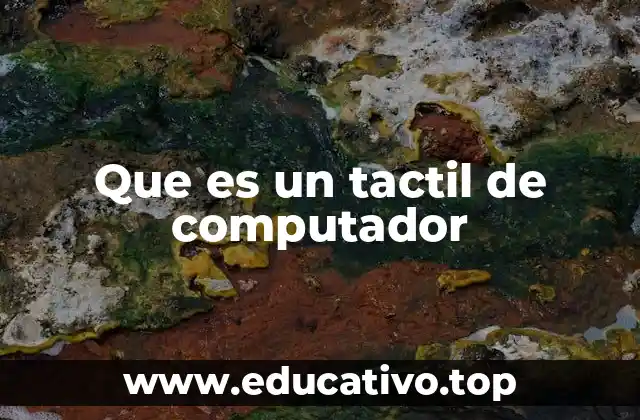 Que es un tactil de computador