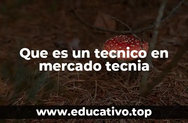Que es un tecnico en mercado tecnia