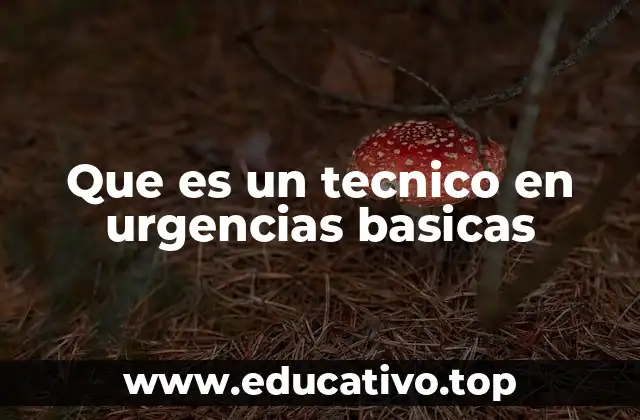 Que es un tecnico en urgencias basicas