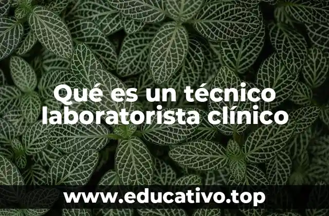 Qué es un técnico laboratorista clínico