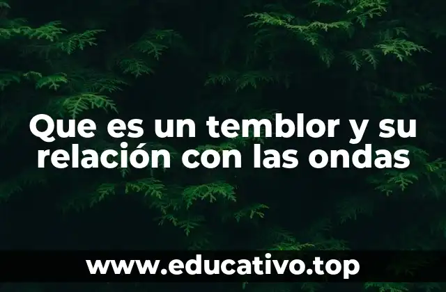 Que es un temblor y su relación con las ondas