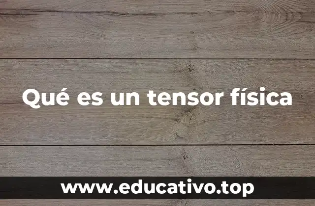 Qué es un tensor física