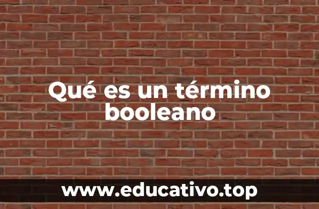 Qué es un término booleano