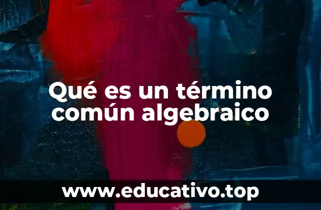 Qué es un término común algebraico
