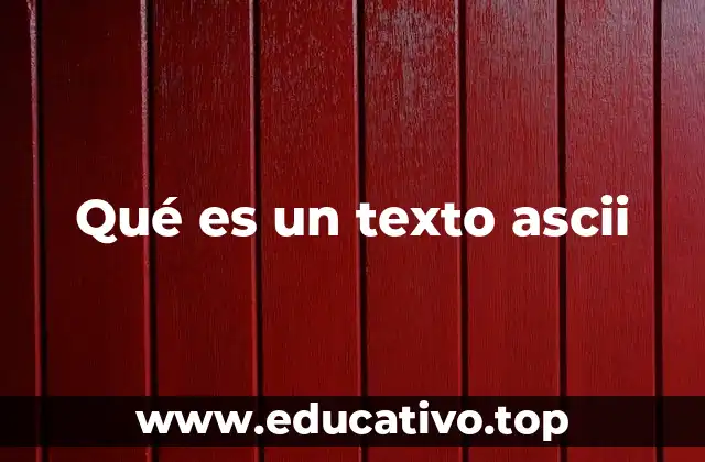 Qué es un texto ascii