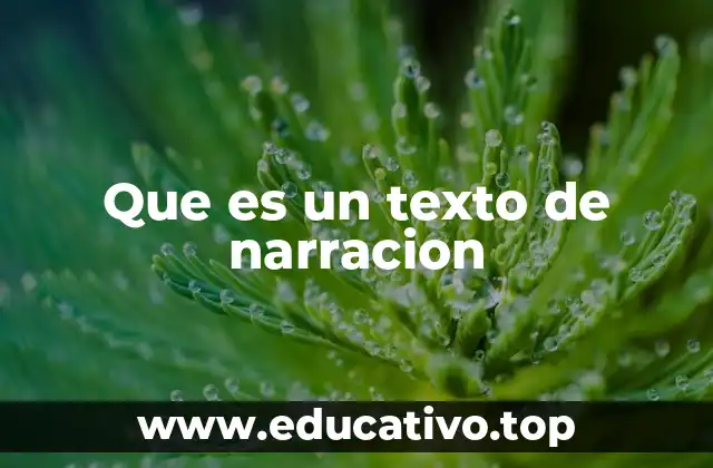 Que es un texto de narracion