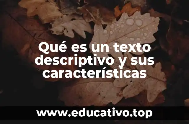 Qué es un texto descriptivo y sus características