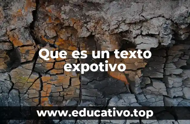 Que es un texto expotivo