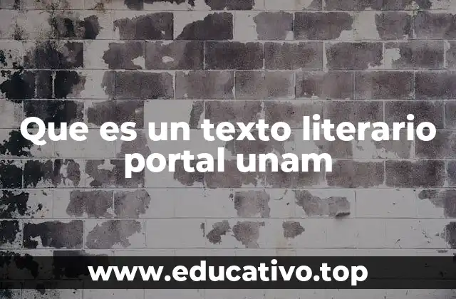 Que es un texto literario portal unam