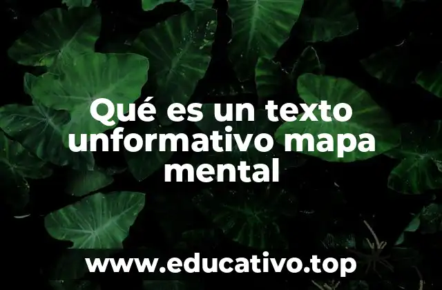 Qué es un texto unformativo mapa mental