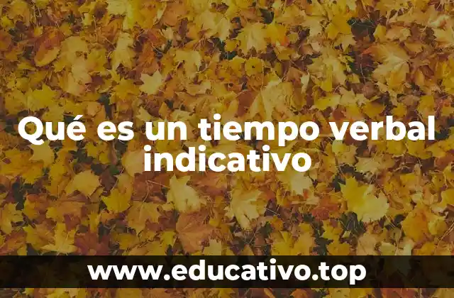 Qué es un tiempo verbal indicativo