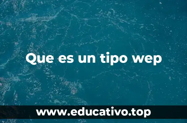 Que es un tipo wep