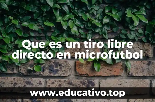 Que es un tiro libre directo en microfutbol