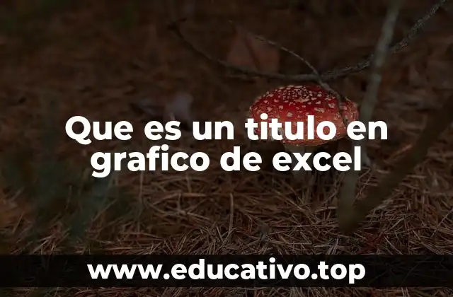Que es un titulo en grafico de excel