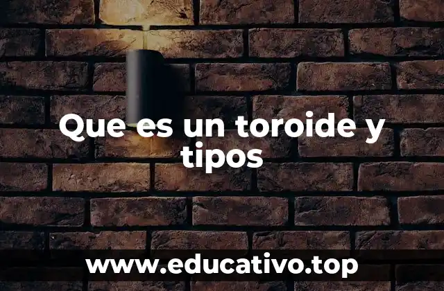 ¿Cómo se clasifica un toroide?