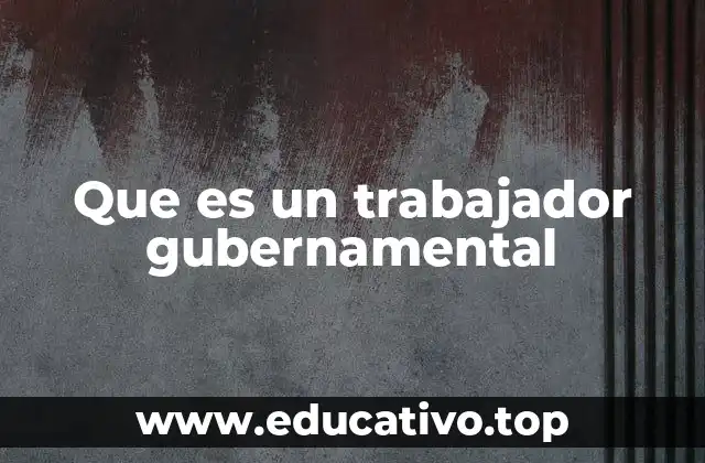 Que es un trabajador gubernamental