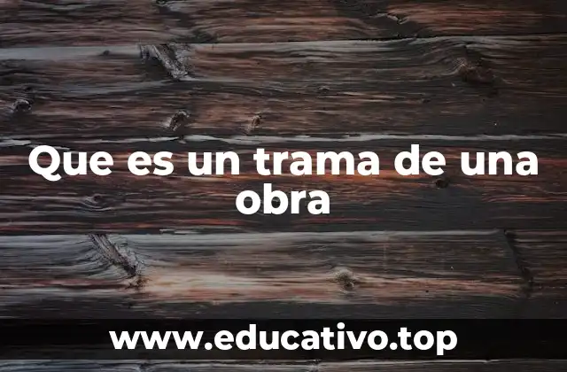 Que es un trama de una obra
