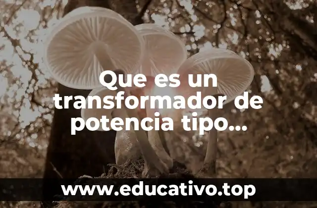 Que es un transformador de potencia tipo subestacion