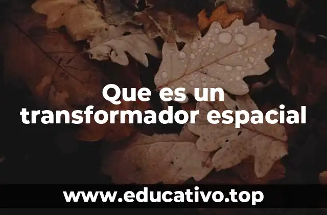 Cómo funciona un transformador espacial