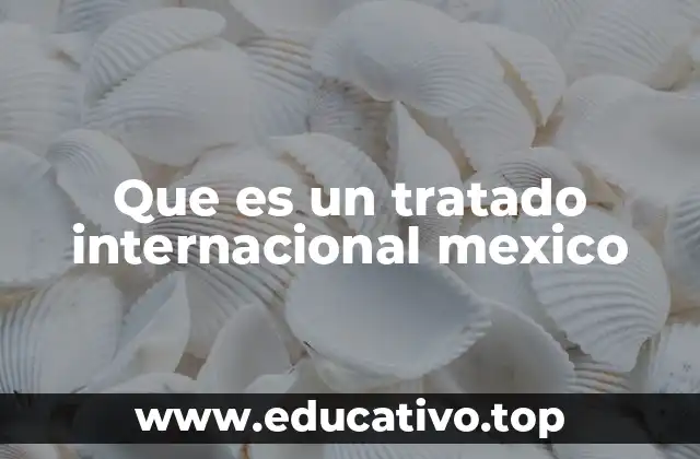 Que es un tratado internacional mexico