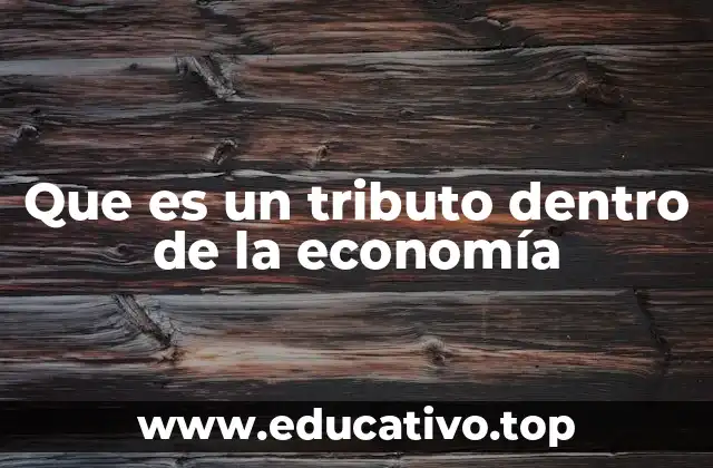 Que es un tributo dentro de la economía