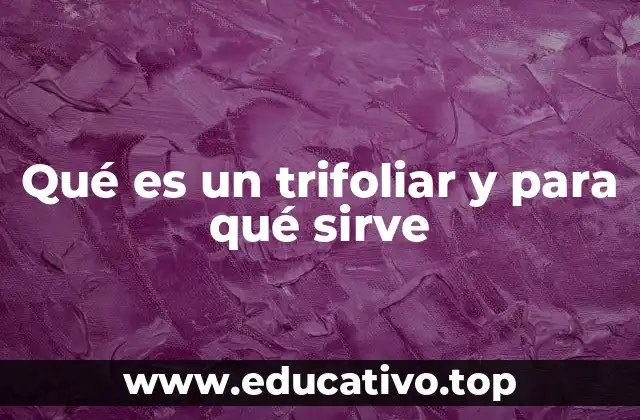 Qué es un trifoliar y para qué sirve