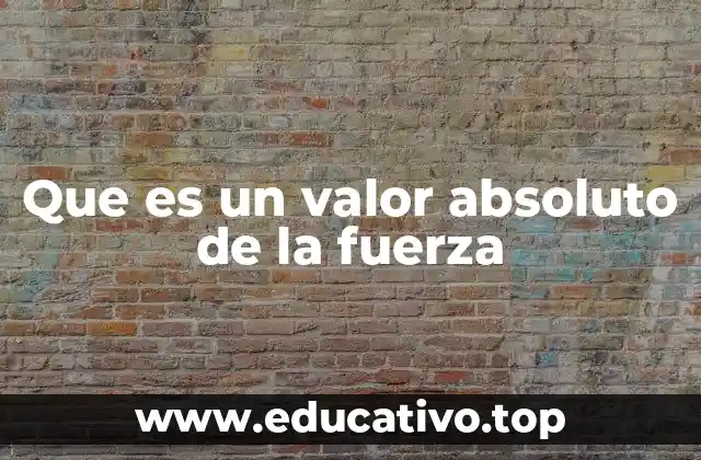 Que es un valor absoluto de la fuerza
