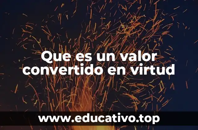 Que es un valor convertido en virtud