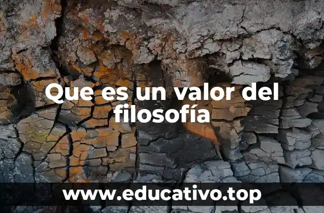 Que es un valor del filosofía