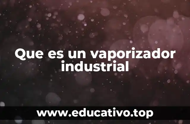 Que es un vaporizador industrial