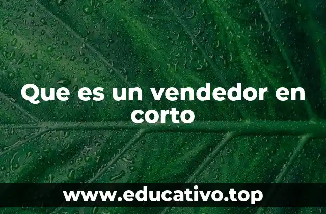 Que es un vendedor en corto