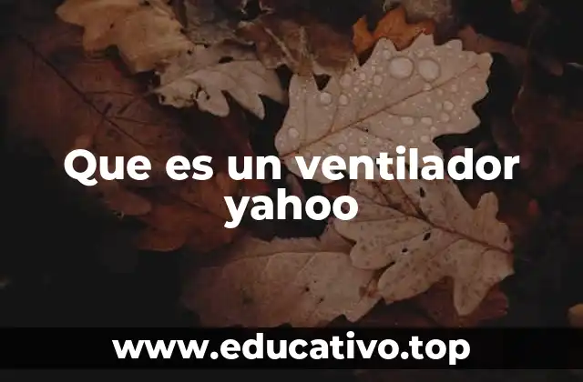 Que es un ventilador yahoo